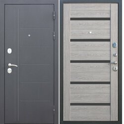 Дверь Троя серебро 10 см ( Дуб дымчатый )